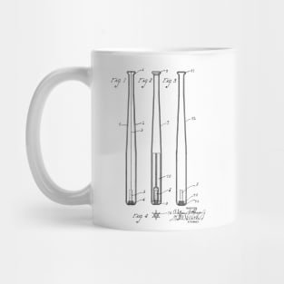 Baseball Bat Vintage Patent Drawing Mug